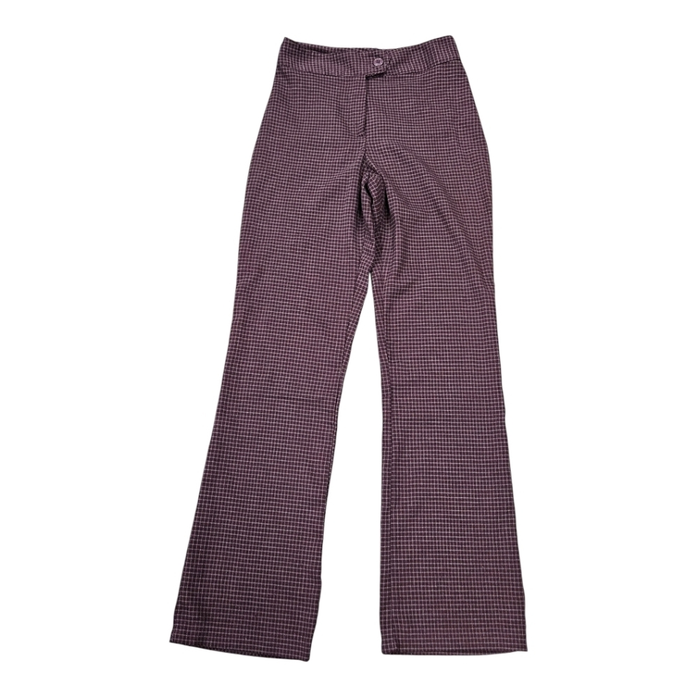 Dyna Sport Y2K Plaid High-Waisted Pants,Size 3/4
